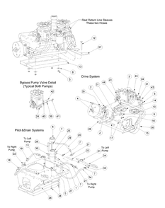 Part Location Diagram of 02000391P MTD Hyd. Motor, White Left Hand